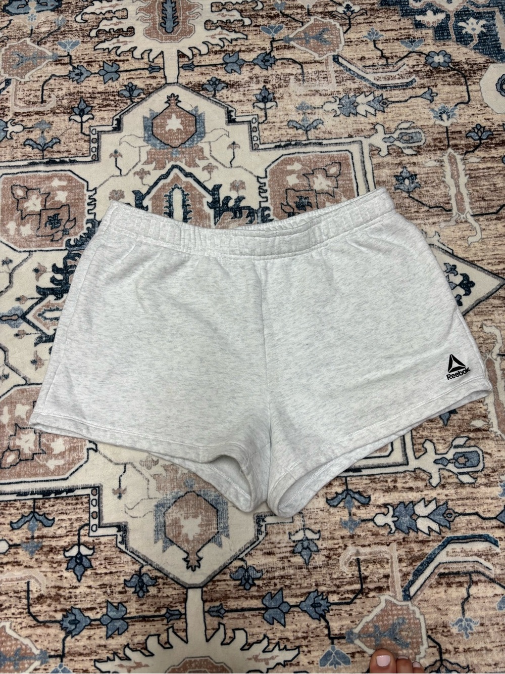 Reebok Light Heather Gray Women's Athletic Shorts